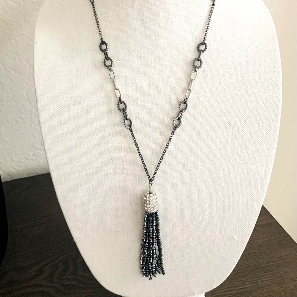 White House Black Market long black chain necklace